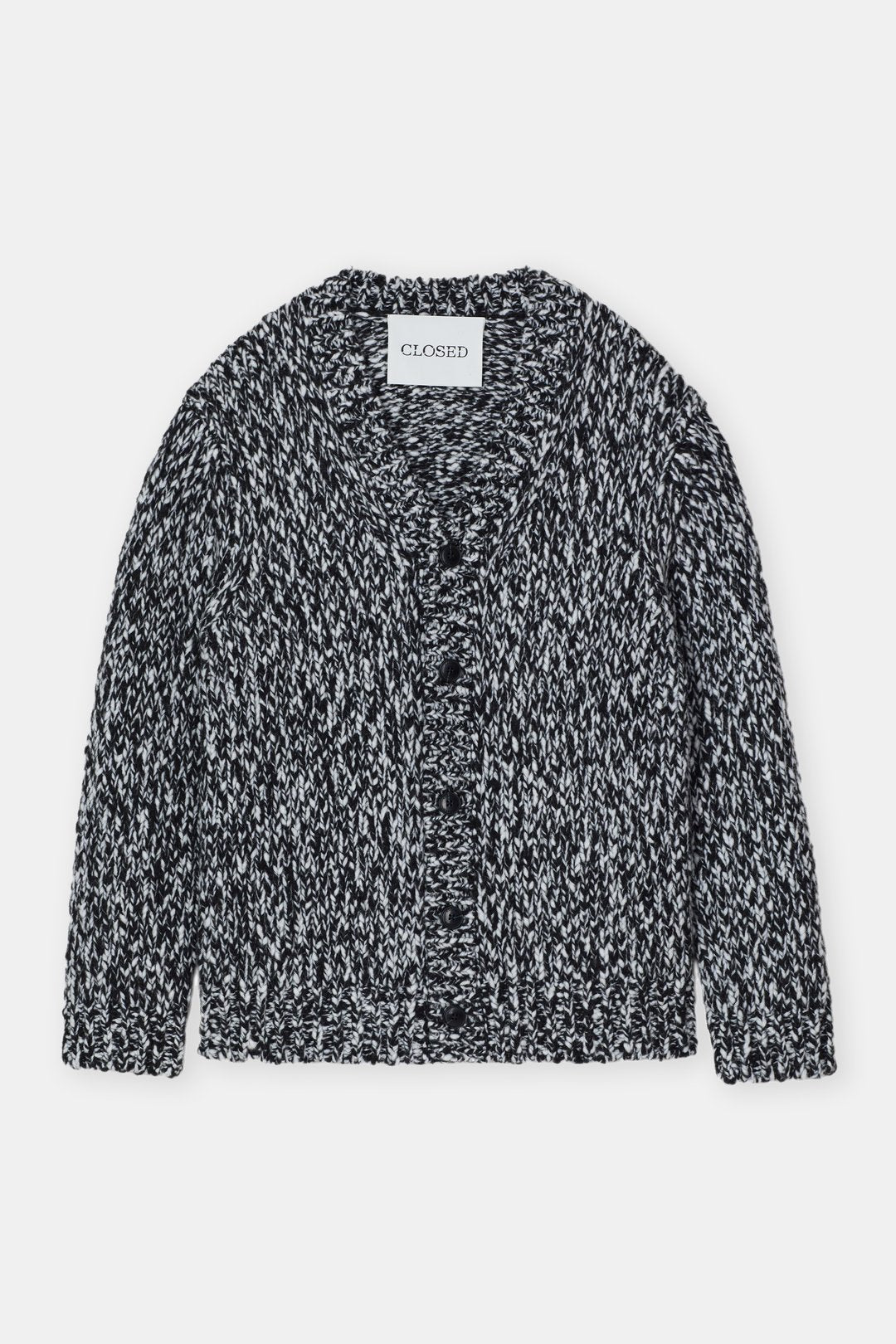 Wool Blend Cardigan - Black Marl - DUNE + SALT