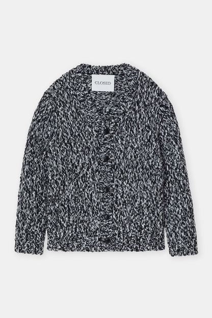Wool Blend Cardigan - Black Marl - DUNE + SALT