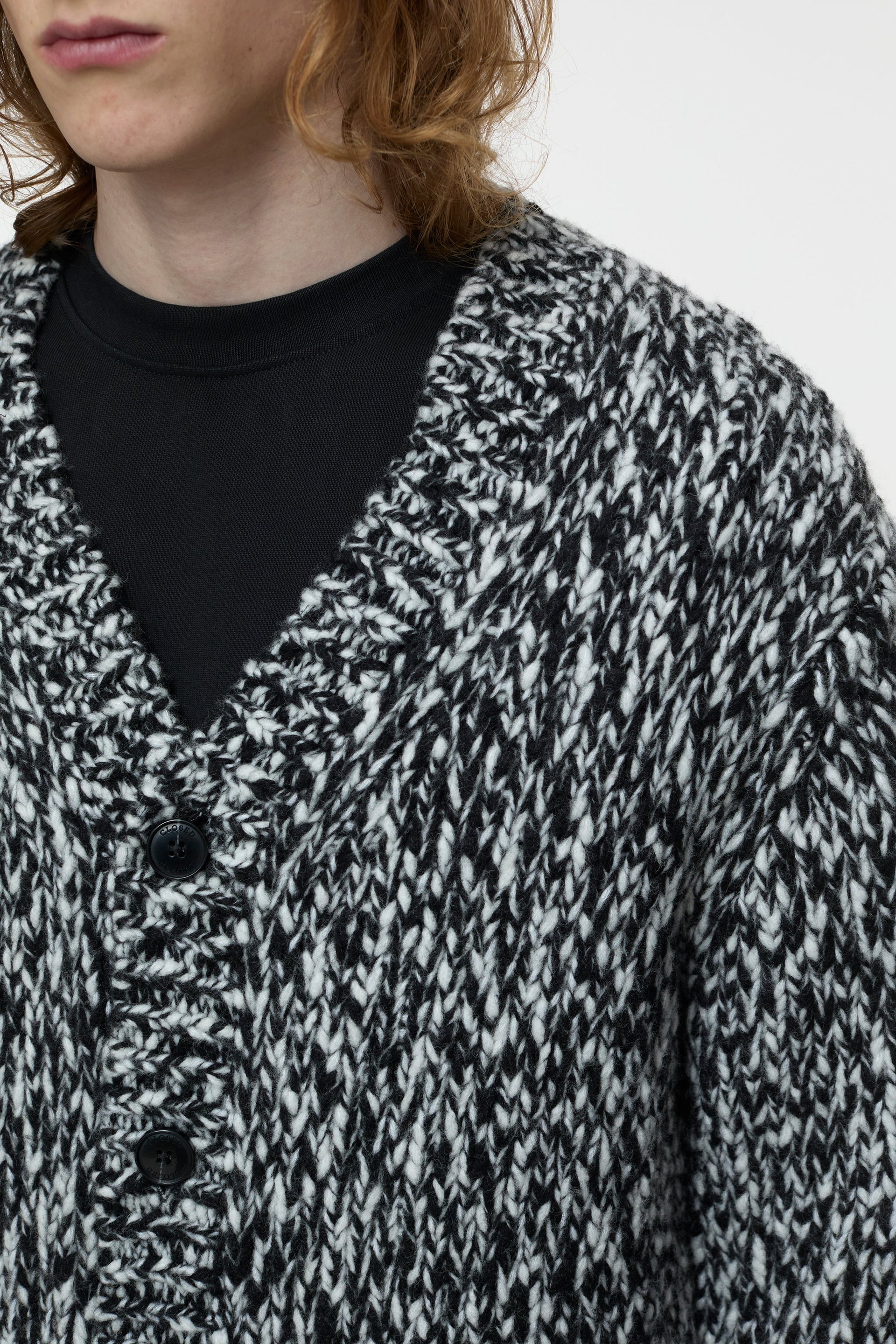 Wool Blend Cardigan - Black Marl - DUNE + SALT