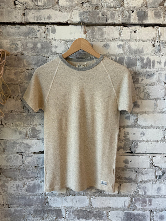 Kepani Raffy Crew Neck SS Sweatshirt - Oatmeal Dark Gray