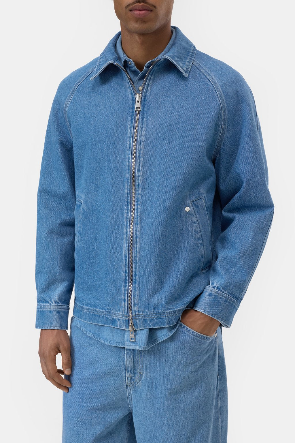 Postal Denim Jacket – Mid Blue – 2