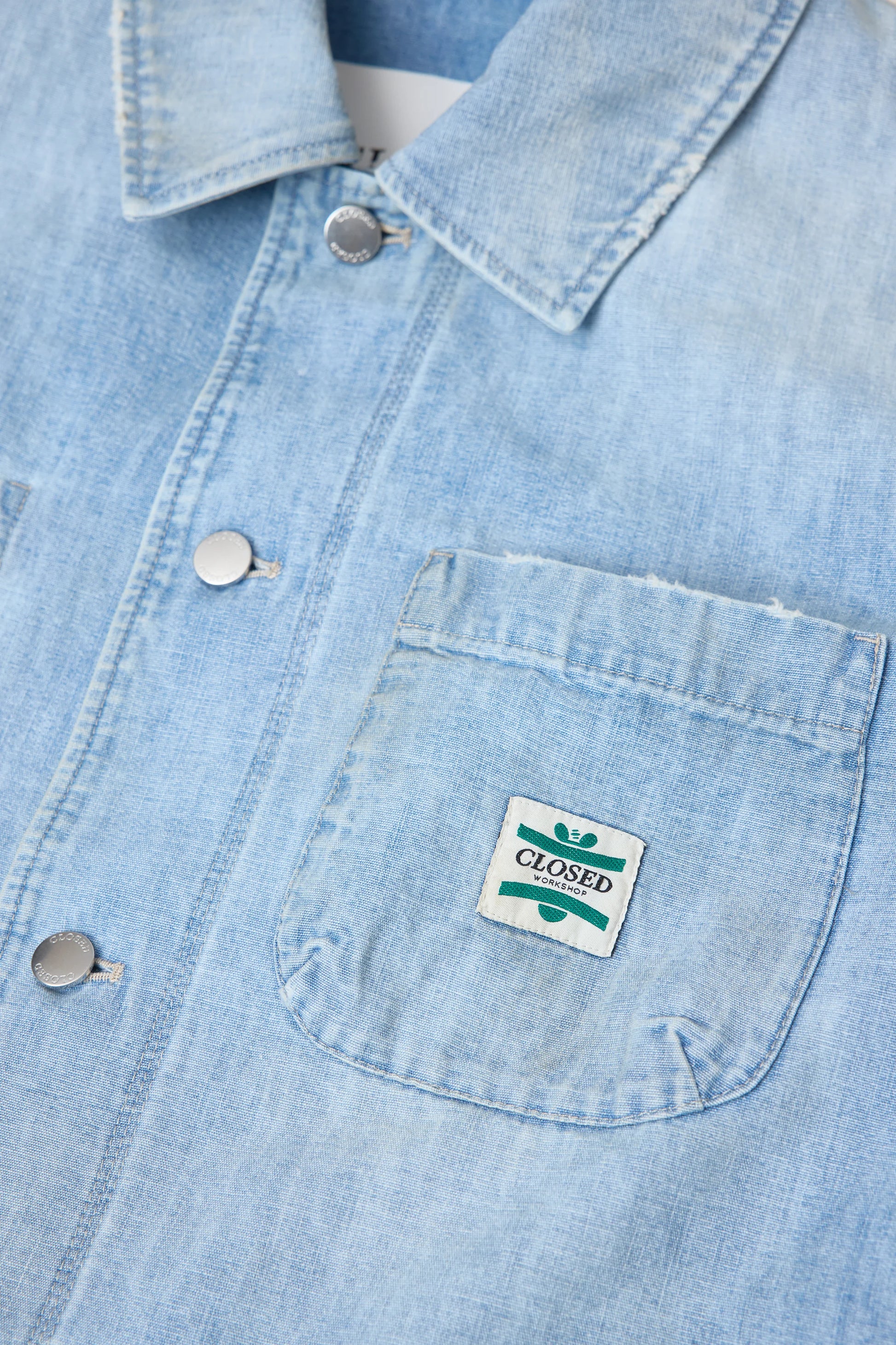 Closed Men's Worker Denim Jacket – Light Blue Light Steel Blue