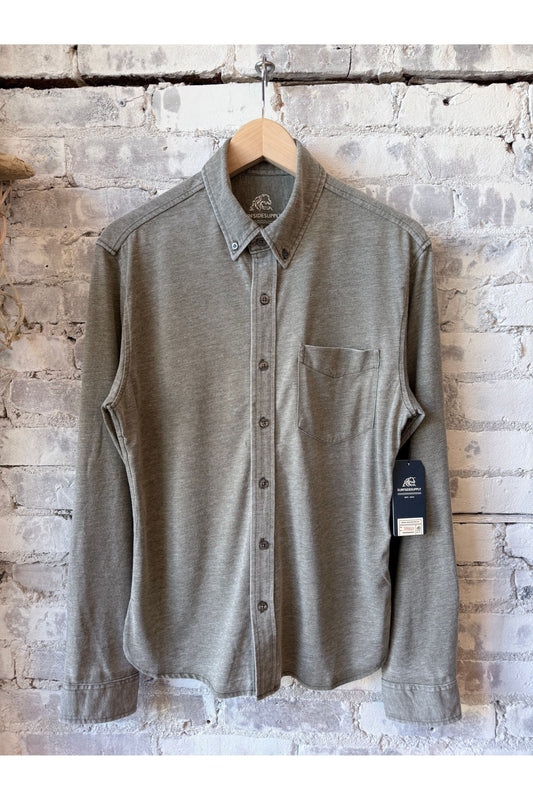Anthony Burnout Shirt - Olive Night - DUNE + SALT