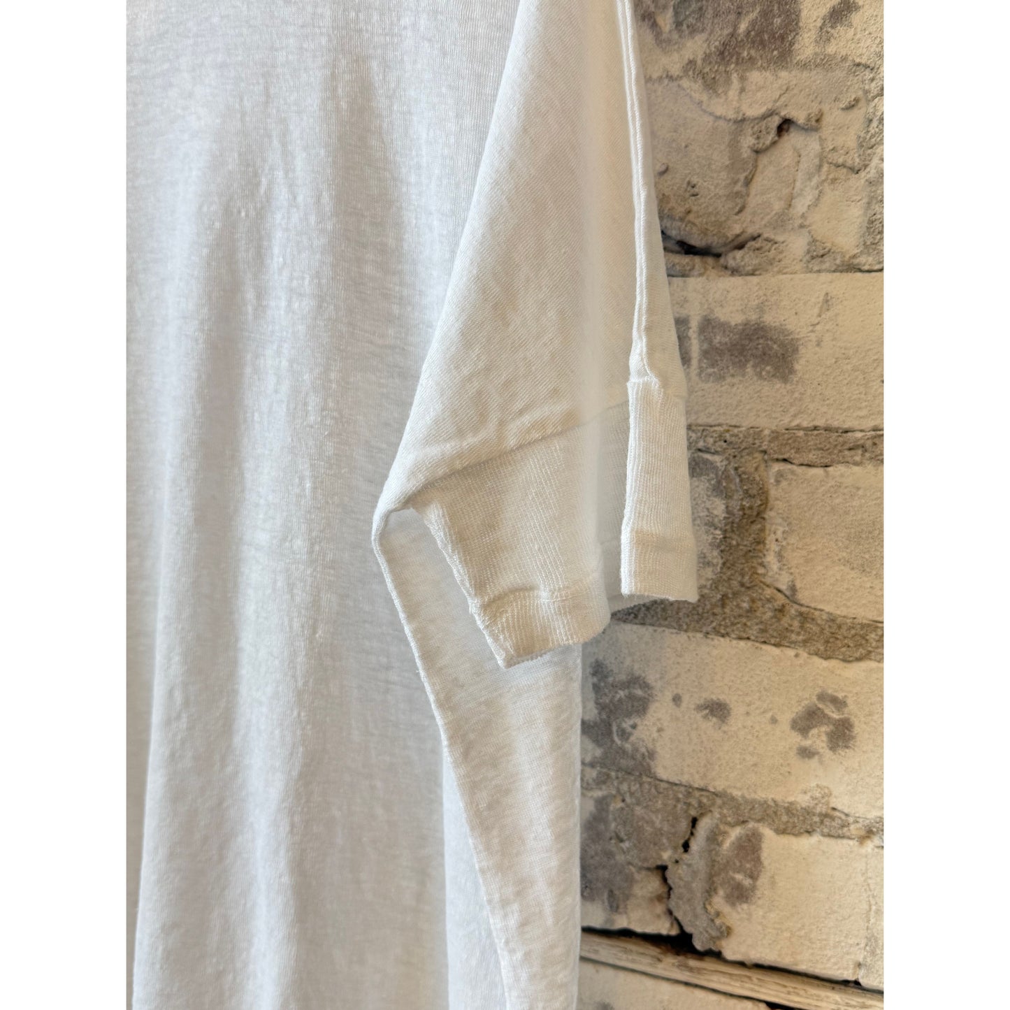 Hemp Jersey Oversized SS Crew - White - DUNE + SALT