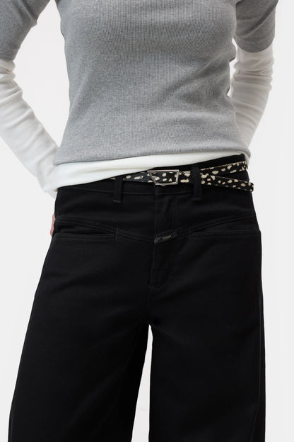 Cowhide Belt - Black/Cream - DUNE + SALT