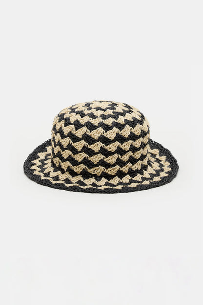 Closed Women's Paper Braid Sun Hat – Black Lavender