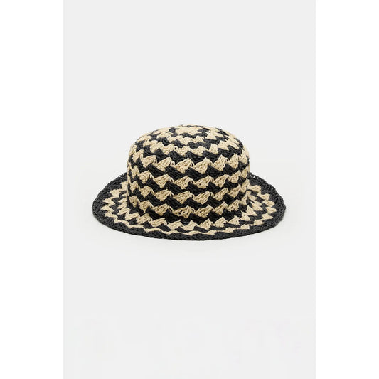 Closed Women's Paper Braid Sun Hat – Black Lavender