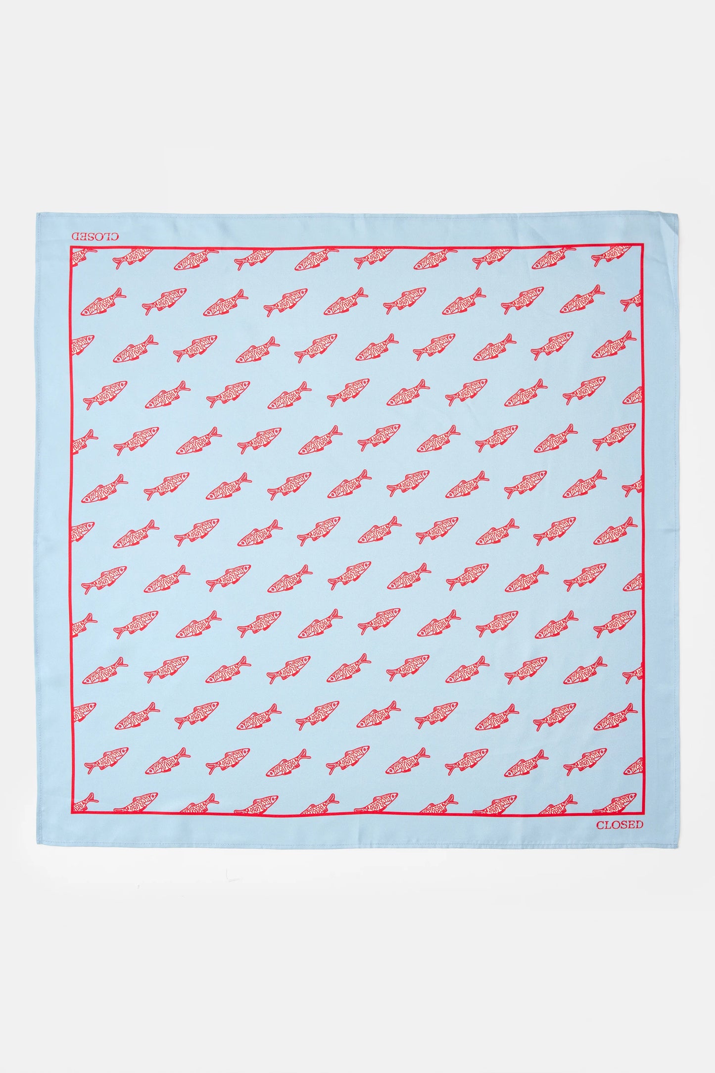 Closed Women's Silk Print Scarf – Dove Blue Light Gray
