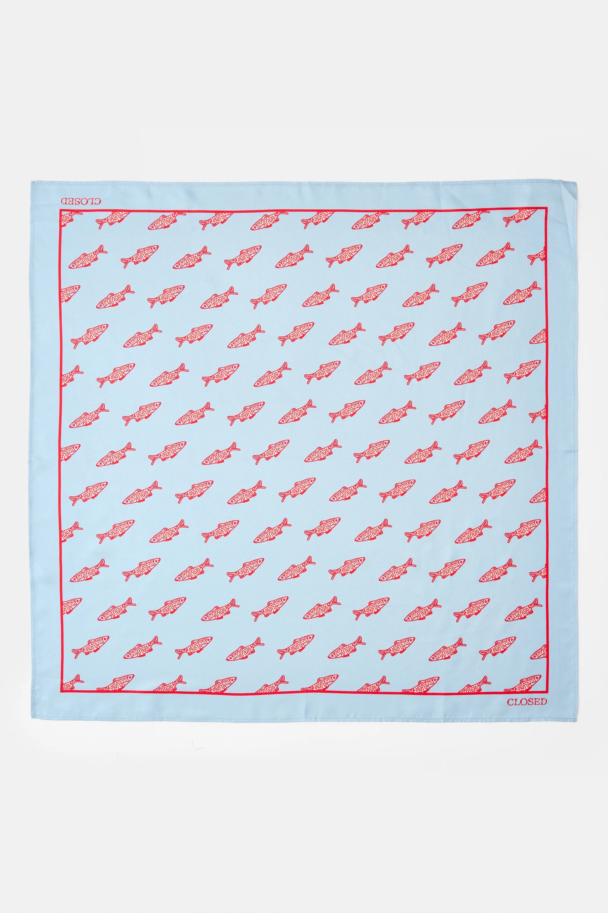 Closed Women's Silk Print Scarf – Dove Blue Light Gray