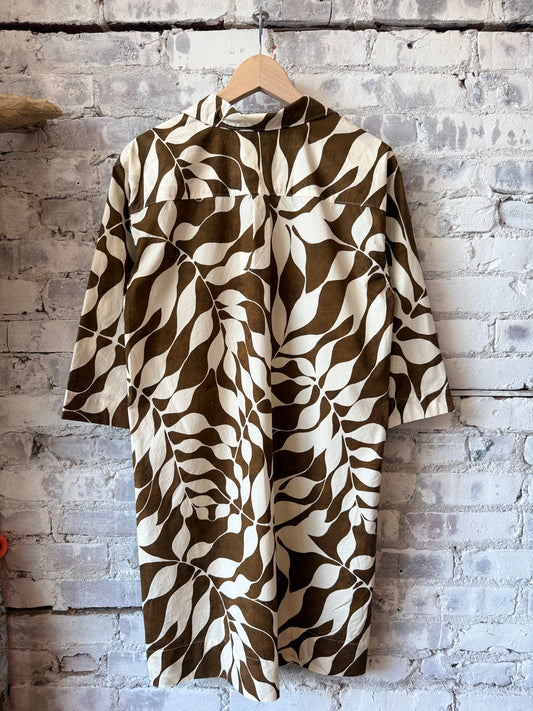 Ralli Woven Dress - Raw White/Brown