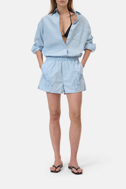 Closed Women's Relaxed Cotton Shorts – Dove Blue