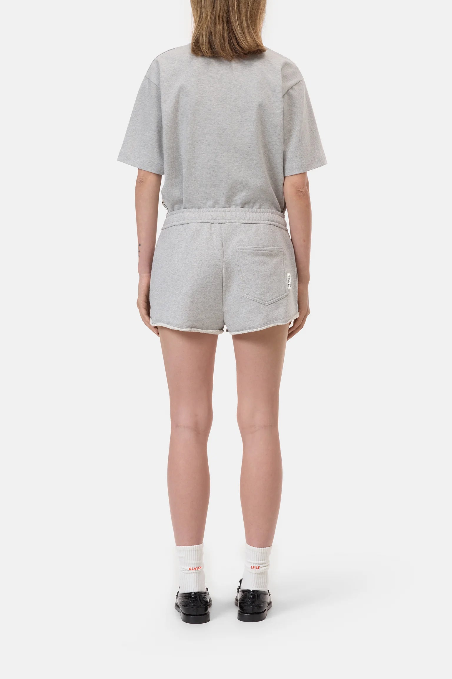 Closed Women's Sweat Shorts – Light Grey Melange Misty Rose
