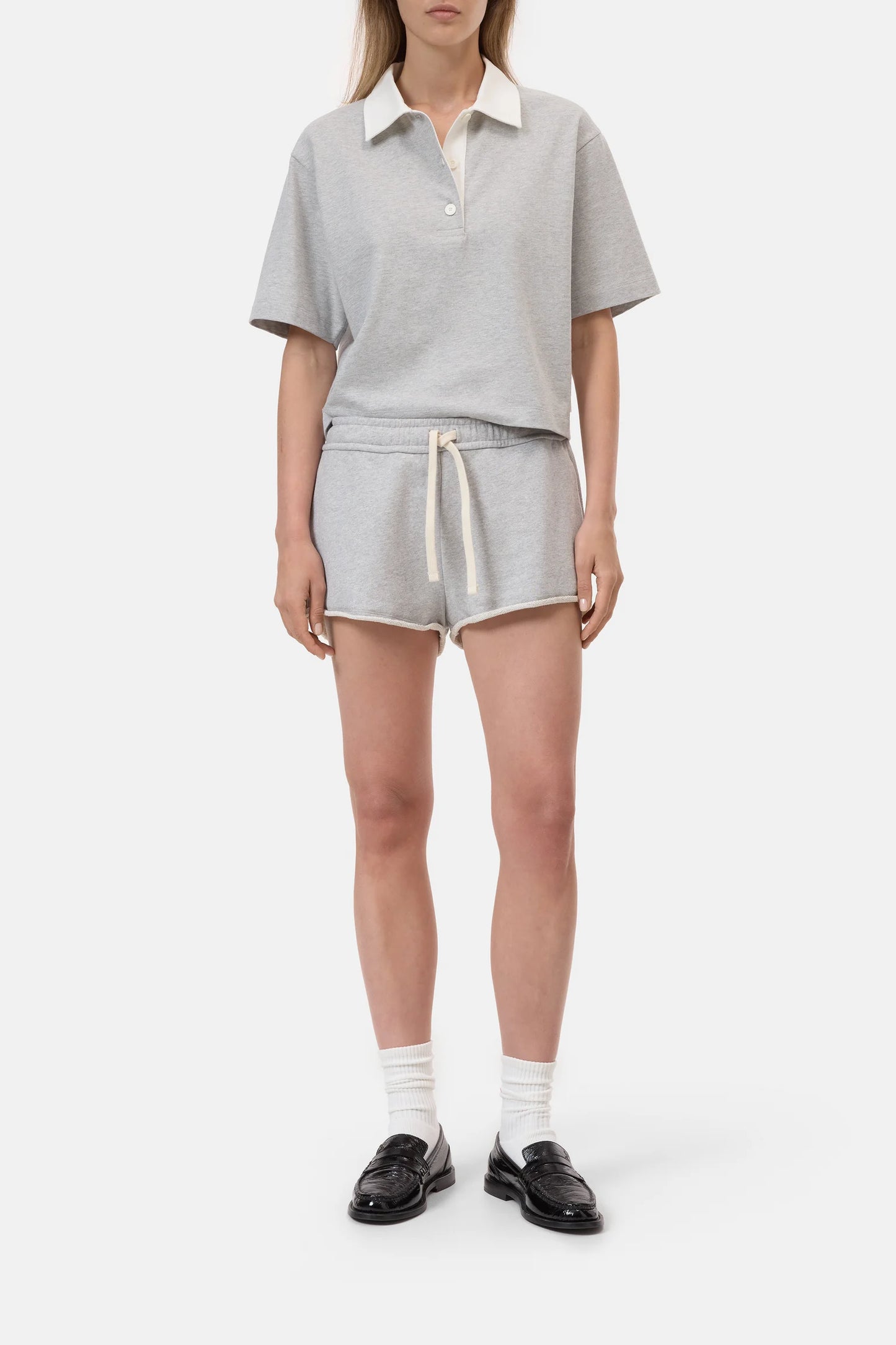 Closed Women's Sweat Shorts – Light Grey Melange White Smoke