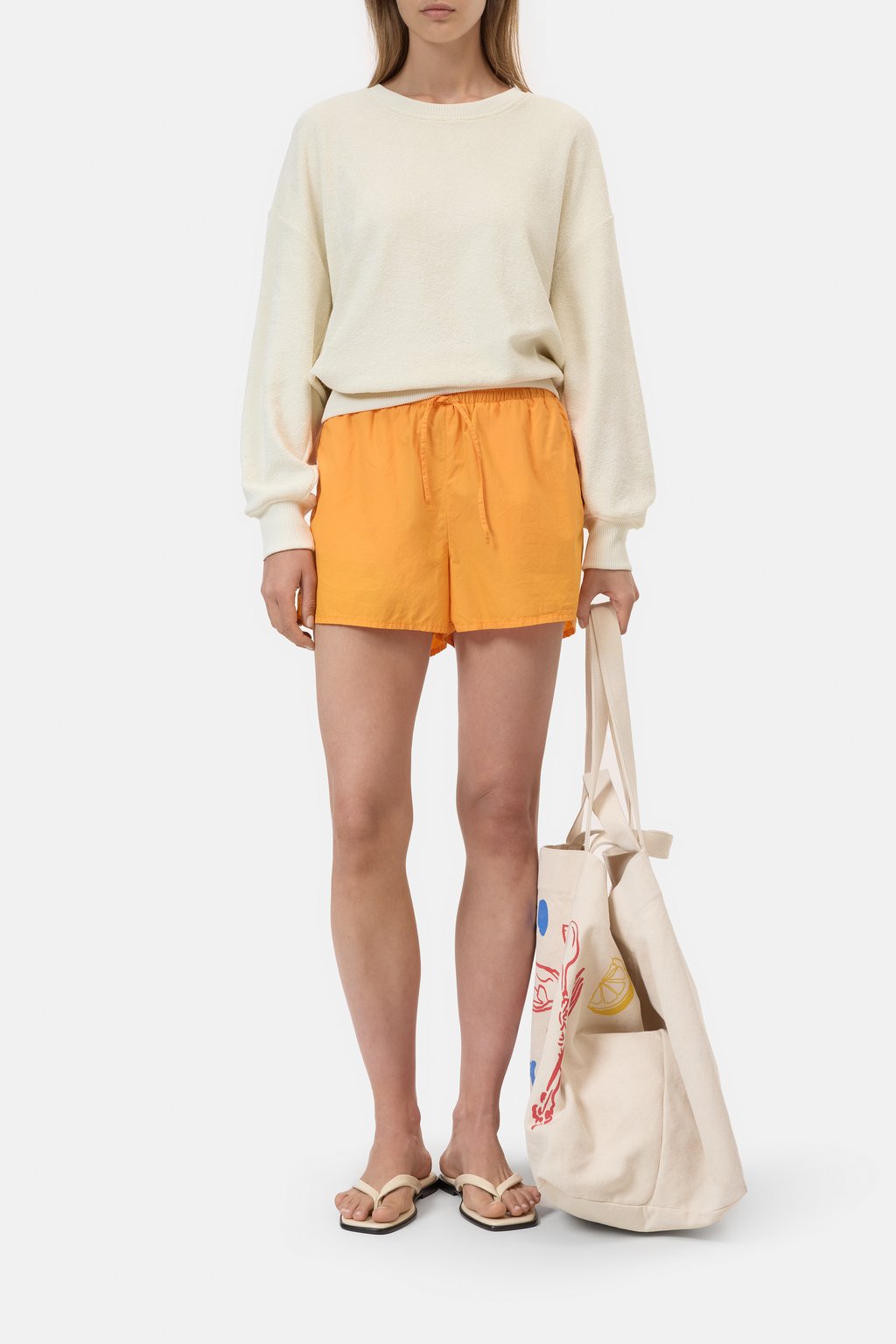 Closed Women's Elasticated Poplin Shorts – Spice Orange