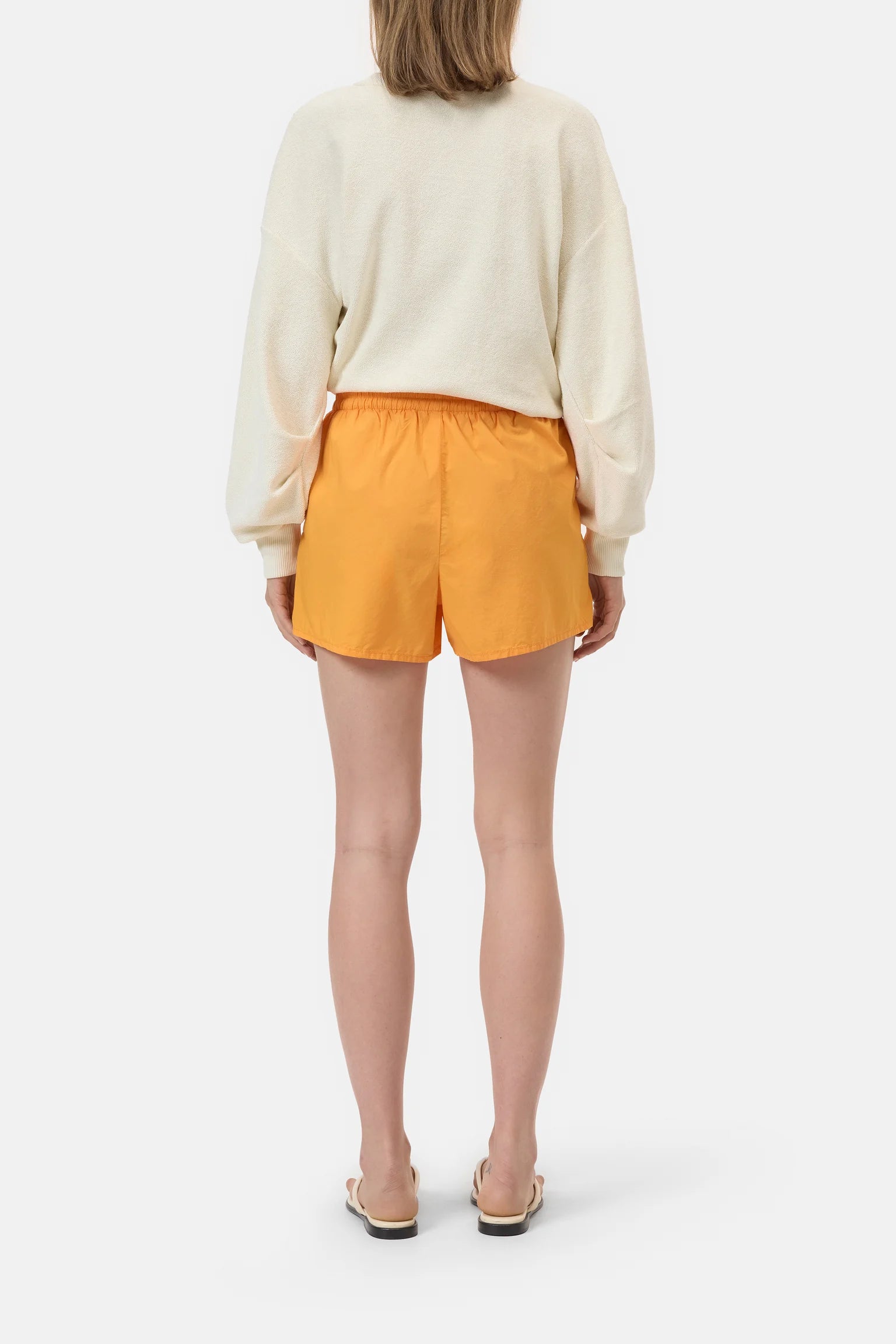 Closed Women's Elasticated Poplin Shorts – Spice Orange Misty Rose