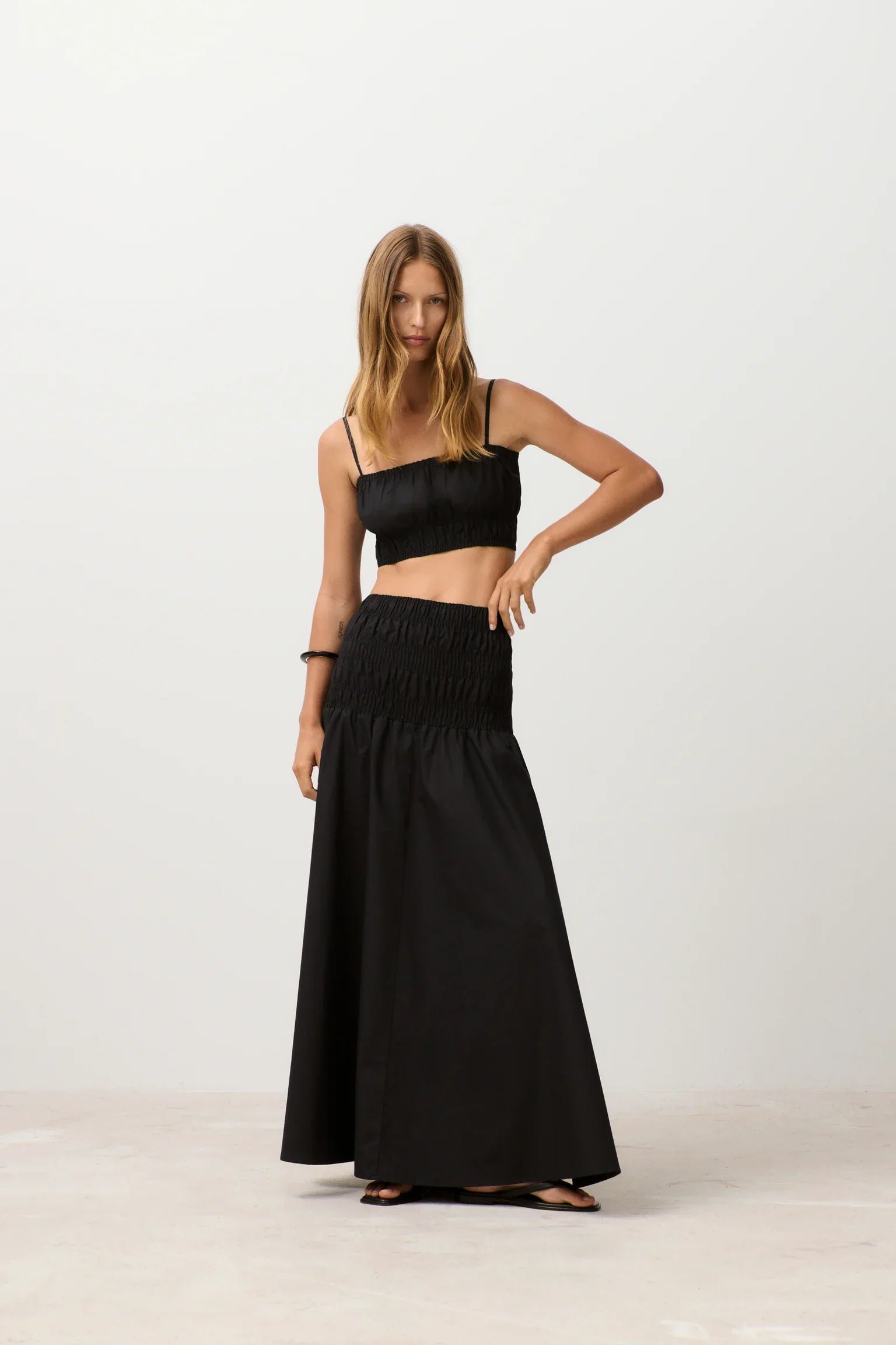 Closed Women's Gathered Skirt – Black Lavender