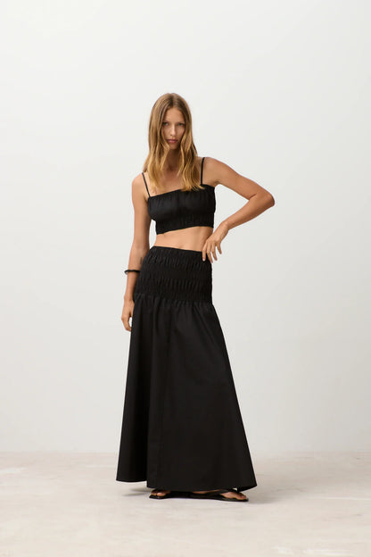 Closed Women's Gathered Skirt – Black Lavender