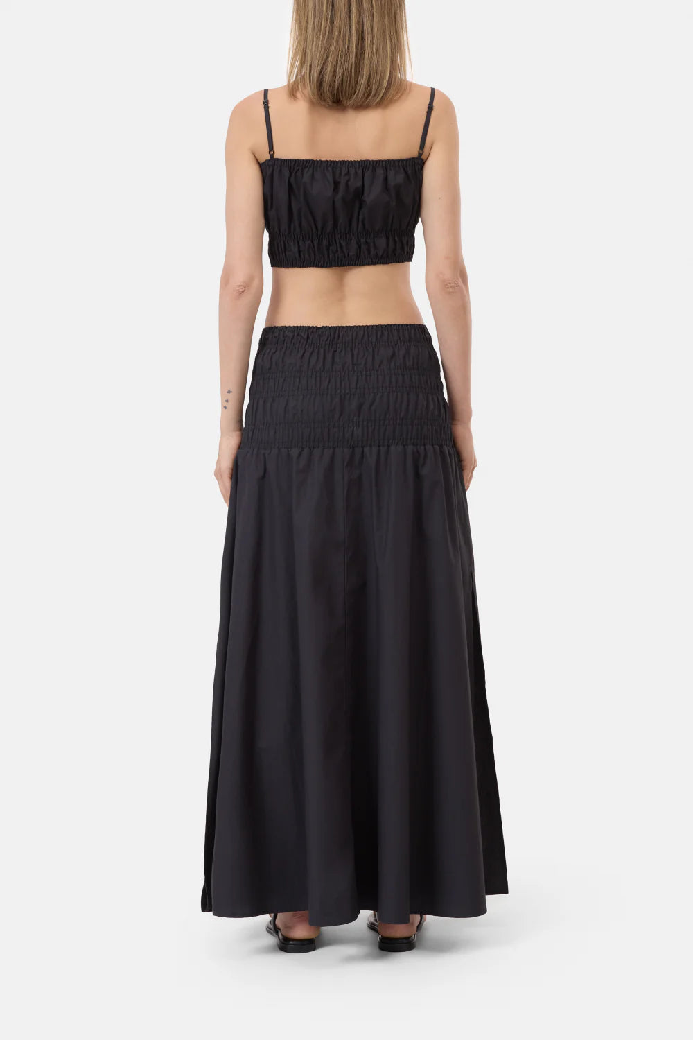 Closed Women's Gathered Skirt – Black Dark Slate Gray