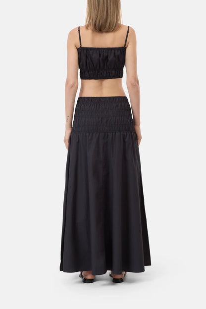 Closed Women's Gathered Skirt – Black Dark Slate Gray