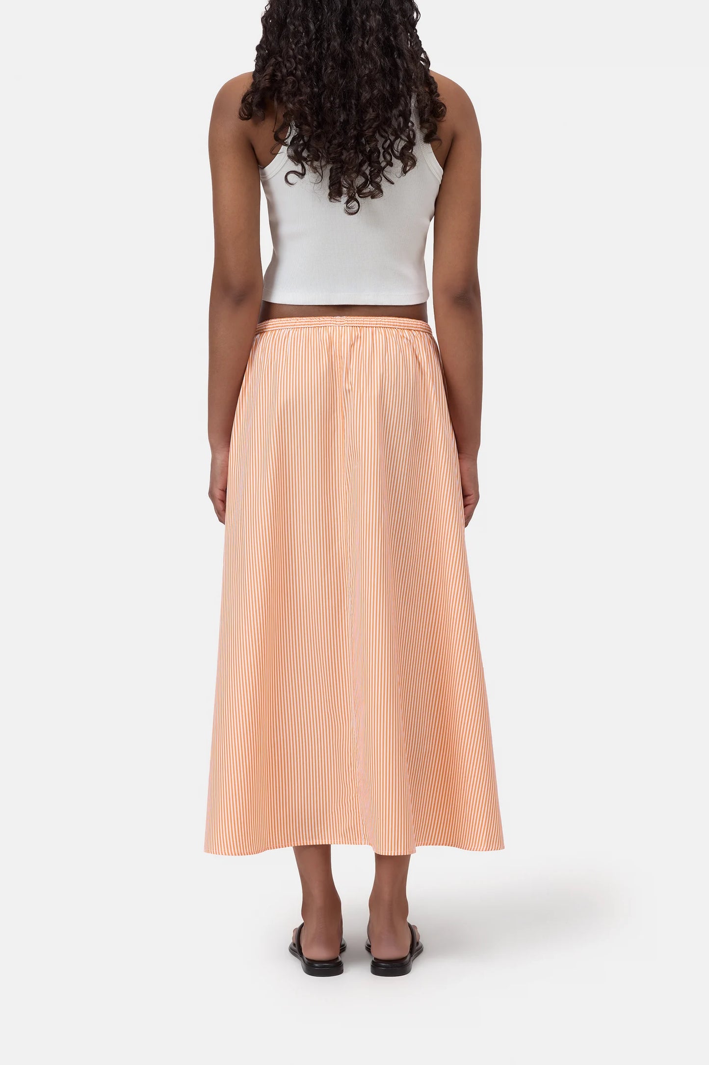 Closed Women's Gathered Cotton Skirt – Spice Orange Light Pink