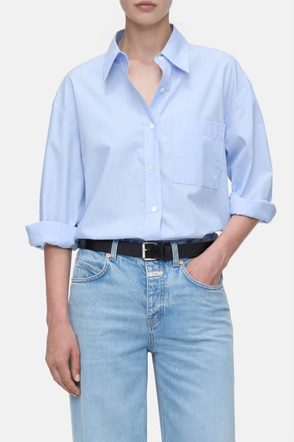 Cotton Shirt Blouse - Lazio Blue - DUNE + SALT