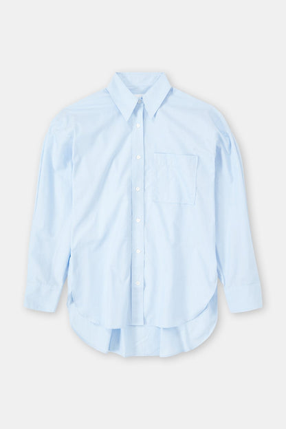 Cotton Shirt Blouse - Lazio Blue - DUNE + SALT