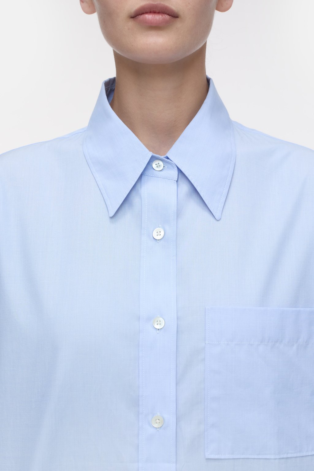 Cotton Shirt Blouse - Lazio Blue - DUNE + SALT