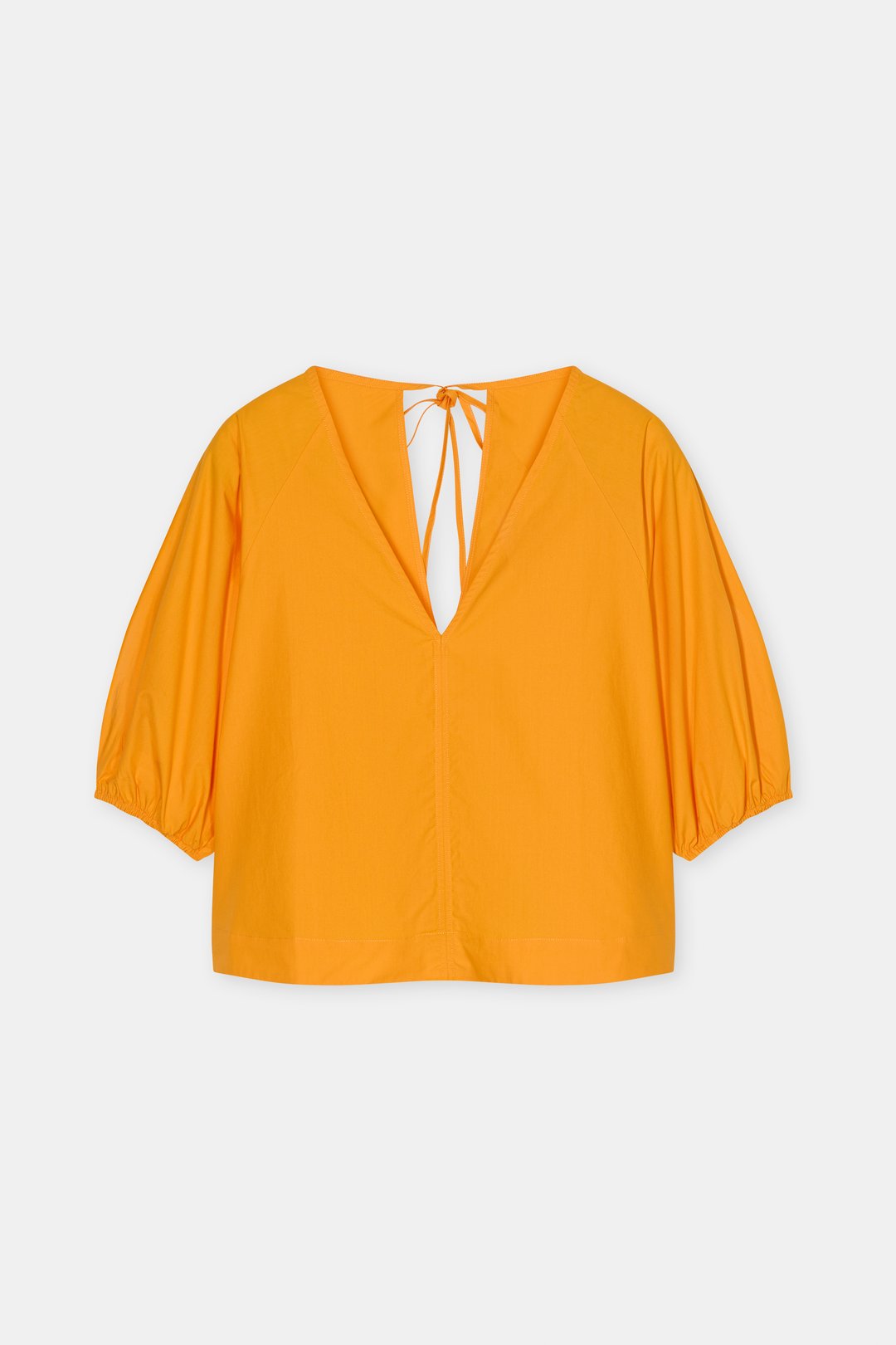 Closed Women's V-Neck Poplin Blouse – Spice Orange Dark Orange