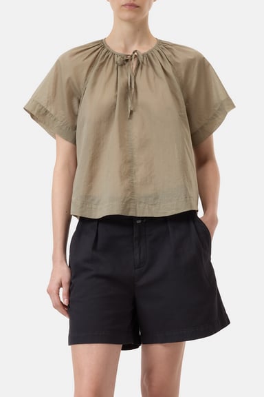 Cotton-Voile SS Top - Chino Green - DUNE + SALT