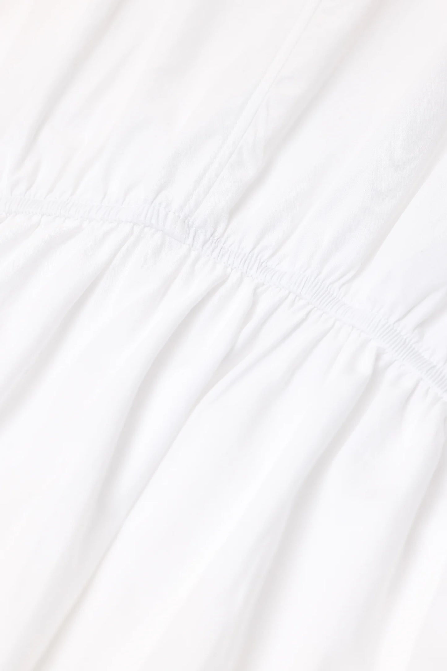 Gathered Cotton Shirt - White - DUNE + SALT