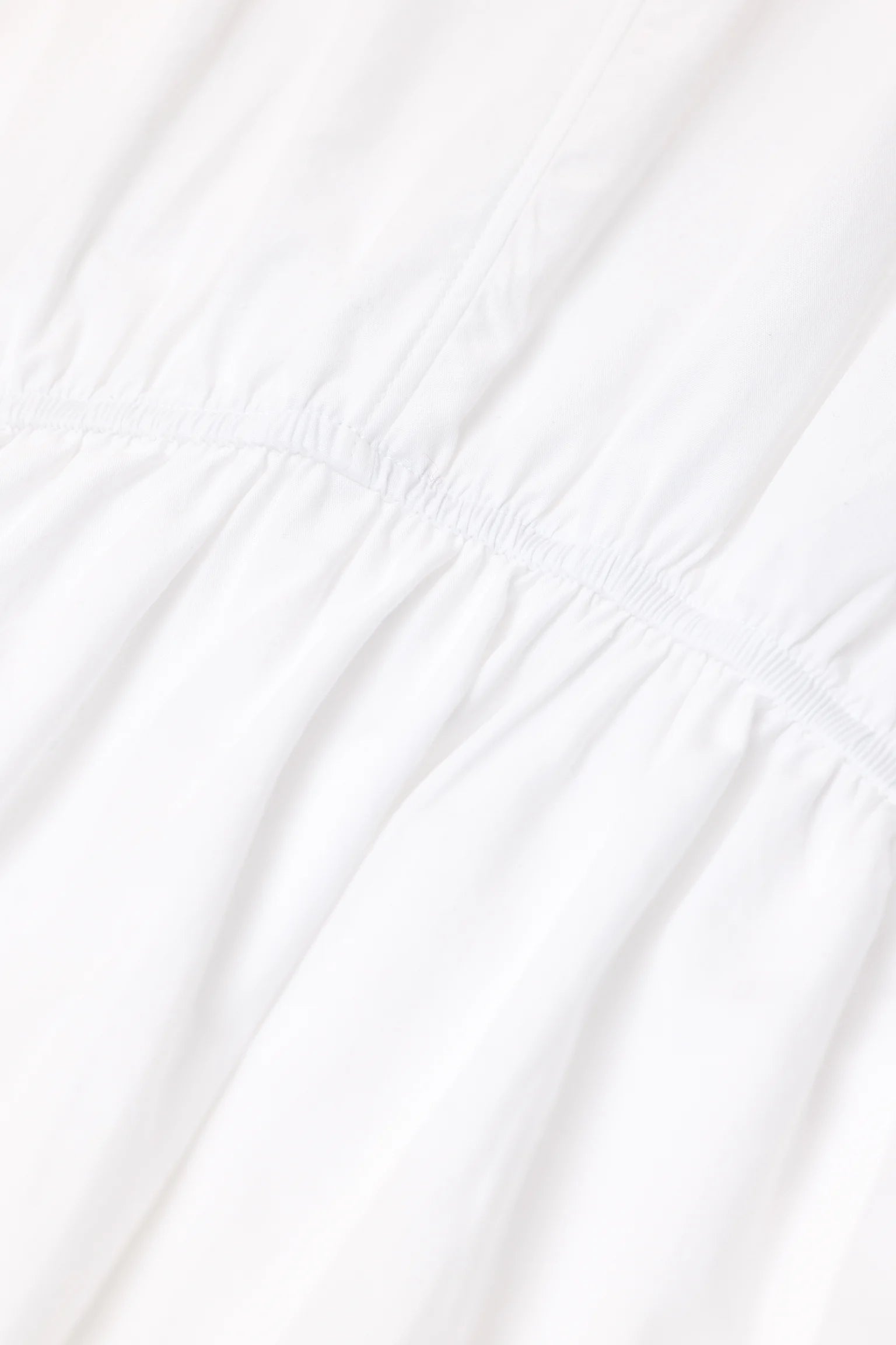 Gathered Cotton Shirt - White - DUNE + SALT