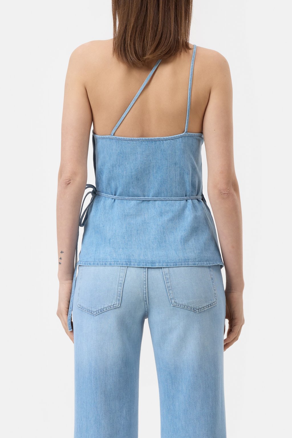 Denim Wrap Top - Light Blue - DUNE + SALT