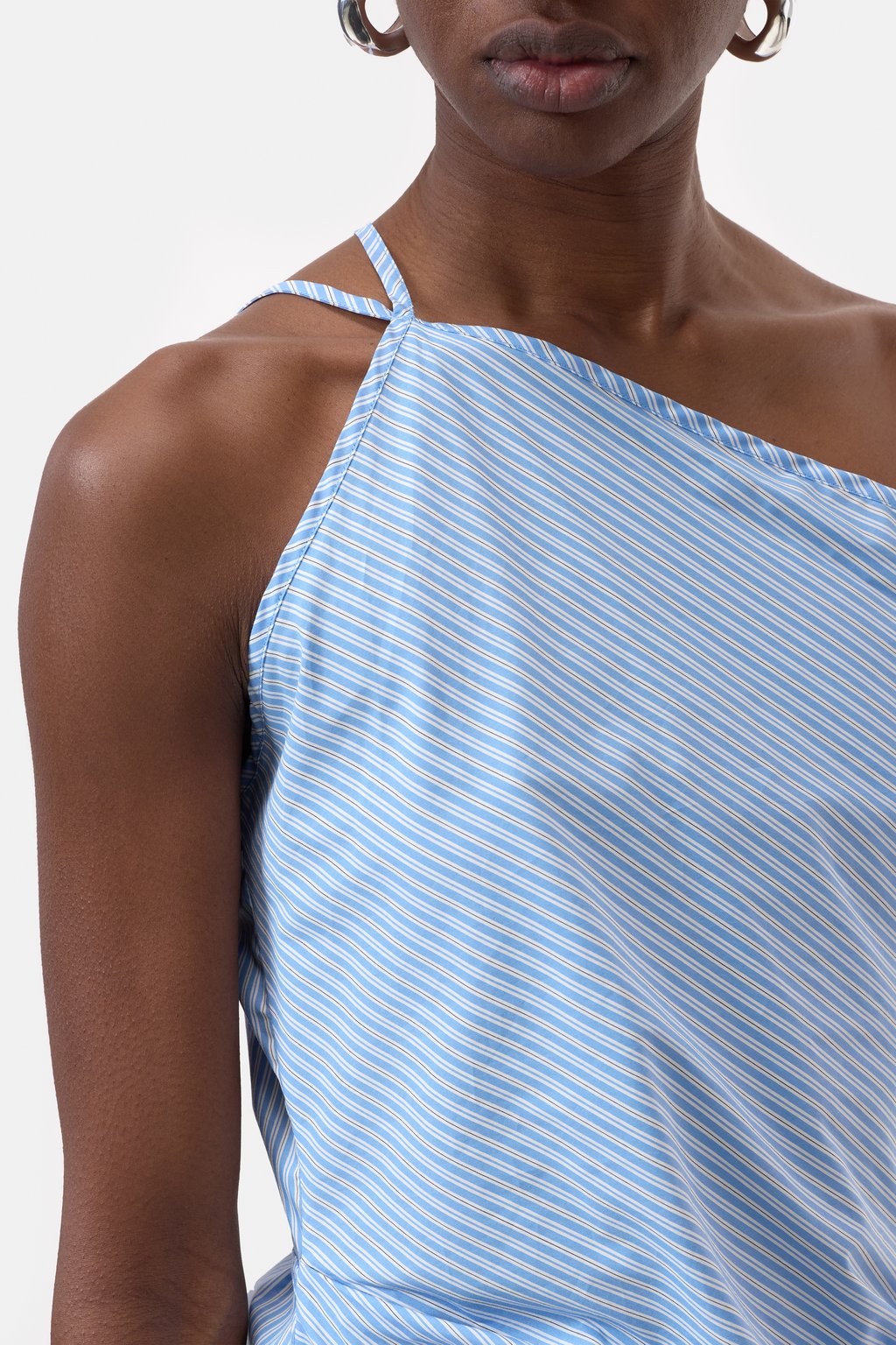 Cotton Poplin Wrap Top - Cornflower Blue - DUNE + SALT