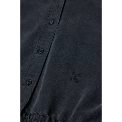 Hooded Lyocell Button-Down - Black - DUNE + SALT
