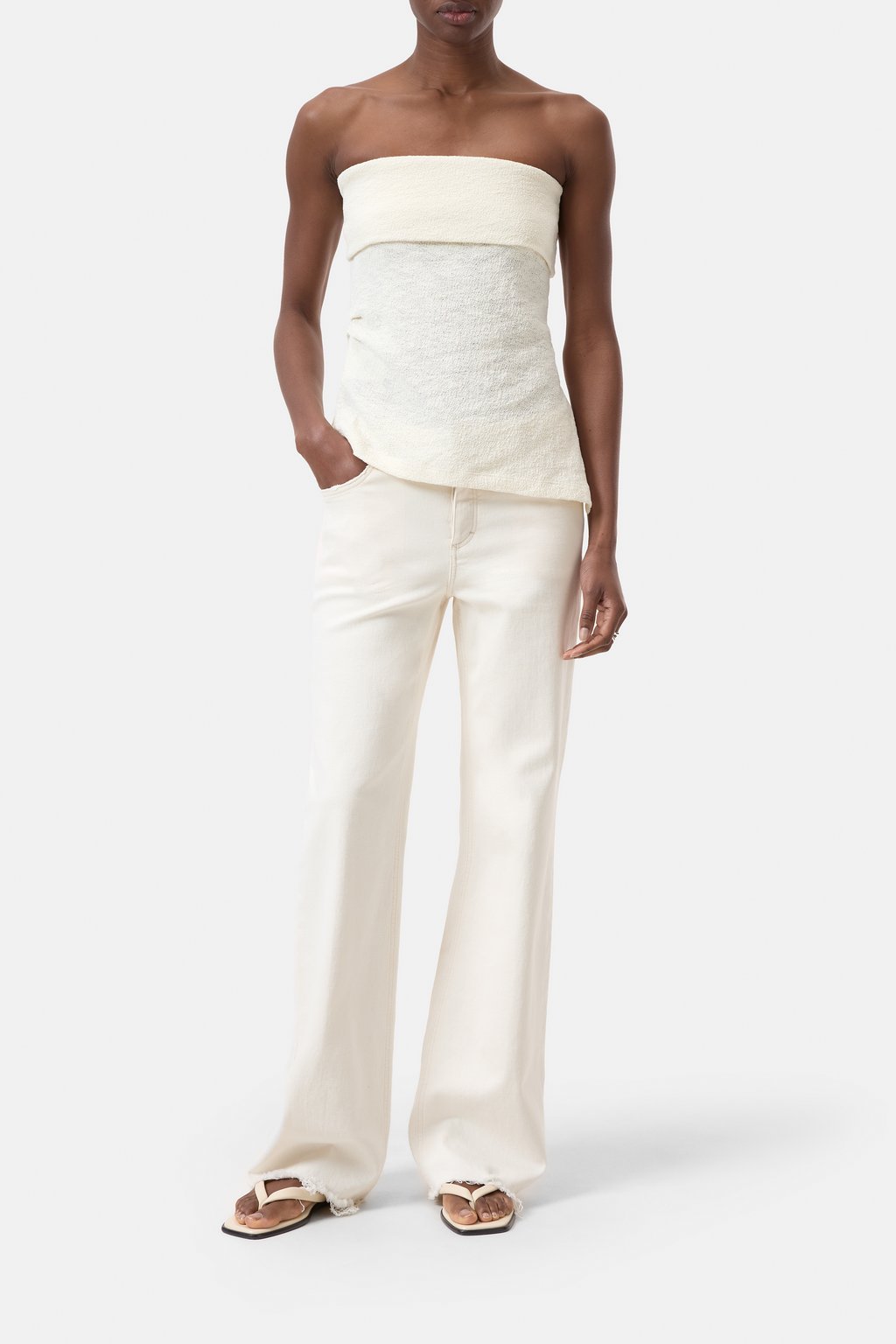 Cotton Tube Top - Dune Beige - DUNE + SALT