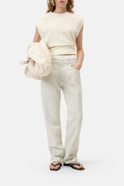 Closed Women's Waisted Crewneck Top – Witherit Beige