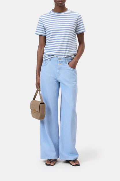 Closed Women's Striped Basic T-Shirt – Stone Blue