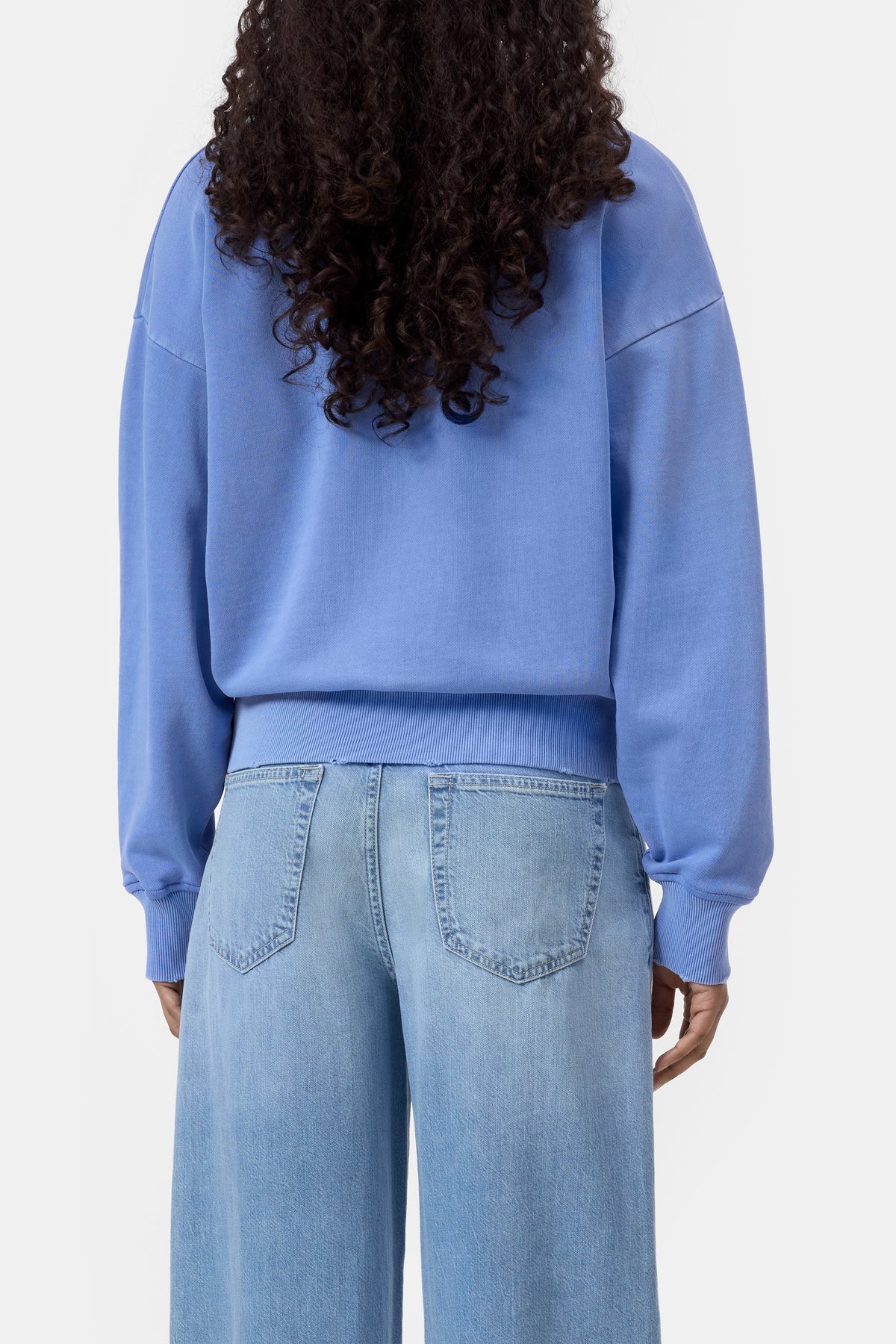 Closed Women's Organic Cotton Sweatshirt - Moonleaf Blue Cornflower Blue