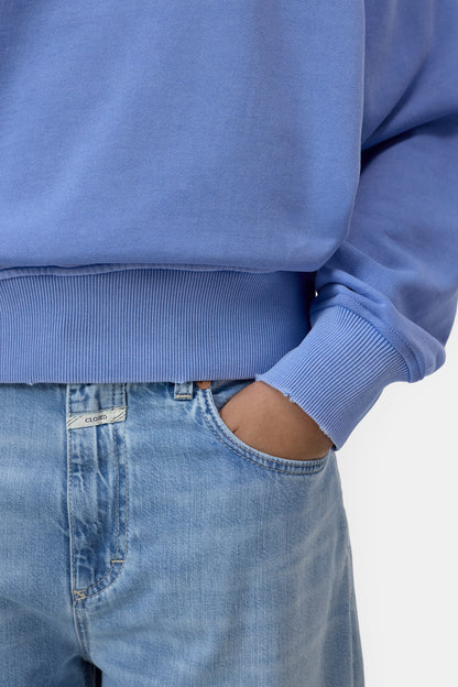 Closed Women's Organic Cotton Sweatshirt - Moonleaf Blue Cadet Blue