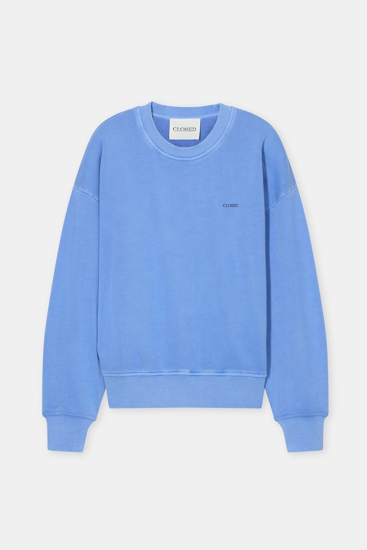 Closed Women's Organic Cotton Sweatshirt - Moonleaf Blue Cornflower Blue