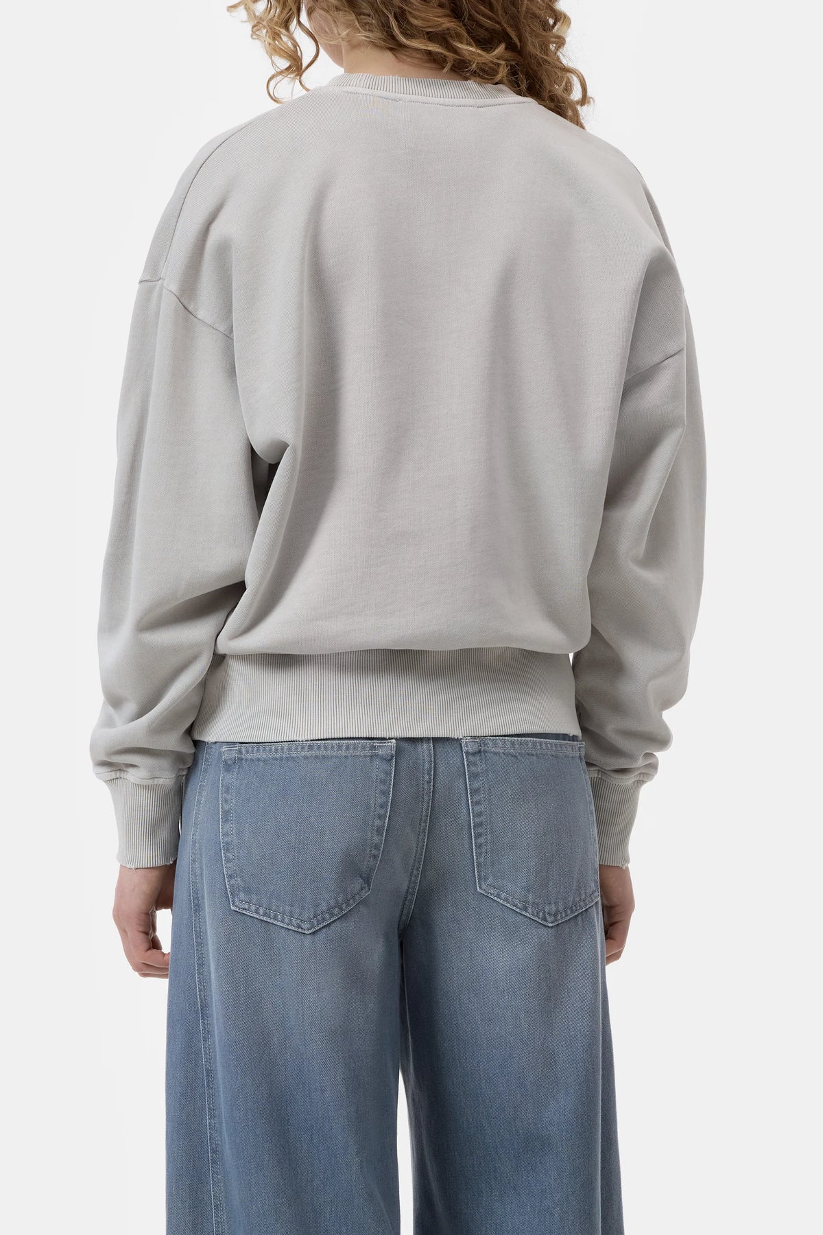 Closed Women's Organic Cotton Sweatshirt - Stoneleaf Green Gray