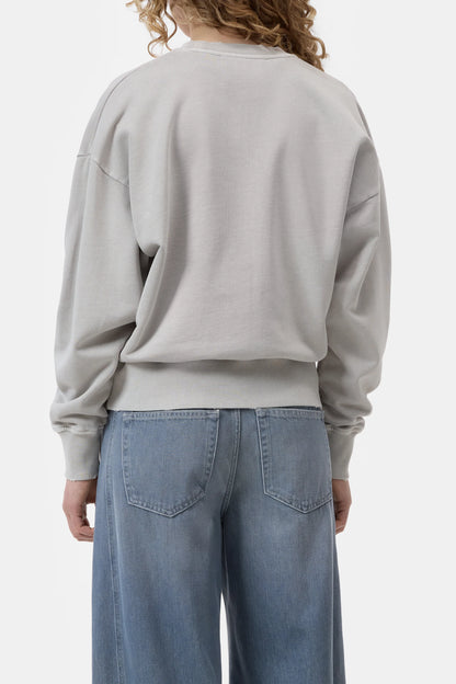 Closed Women's Organic Cotton Sweatshirt - Stoneleaf Green Gray