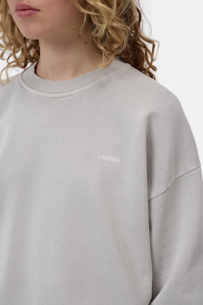 Closed Women's Organic Cotton Sweatshirt - Stoneleaf Green Gray