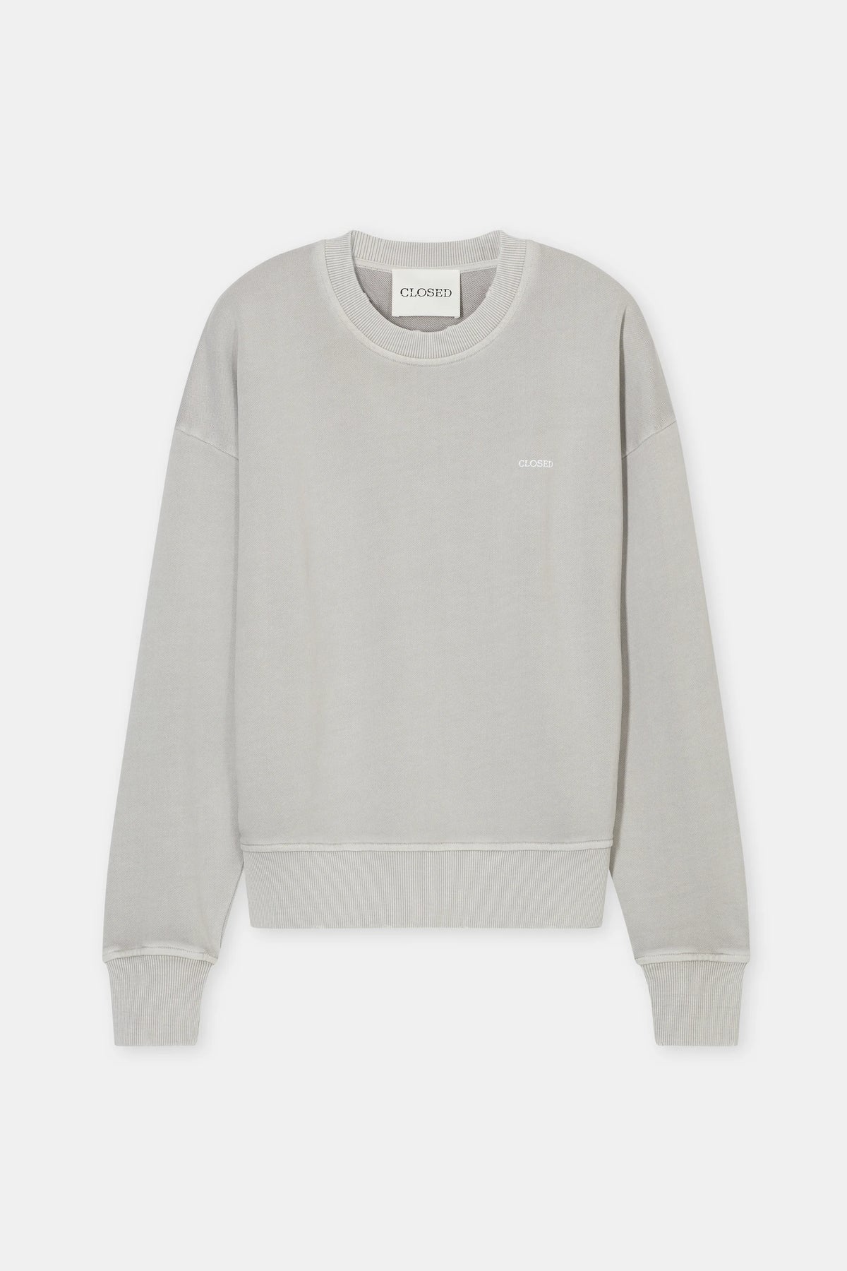 Closed Women's Organic Cotton Sweatshirt - Stoneleaf Green Gray