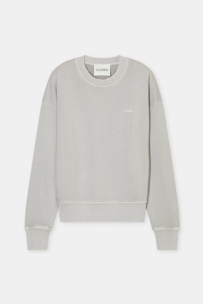 Closed Women's Organic Cotton Sweatshirt - Stoneleaf Green Gray