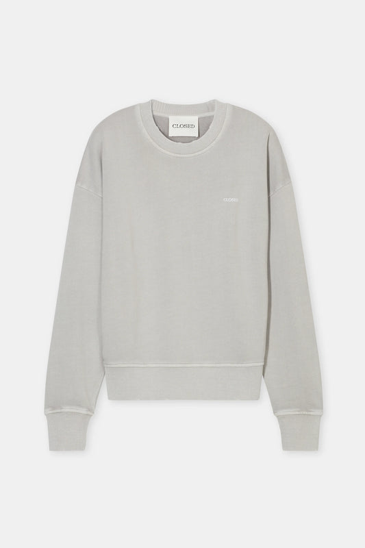 Closed Women's Organic Cotton Sweatshirt - Stoneleaf Green Gray