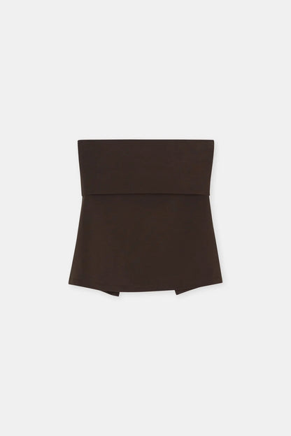 Closed Women's Peplon Top – Maple Brown Dark Slate Gray