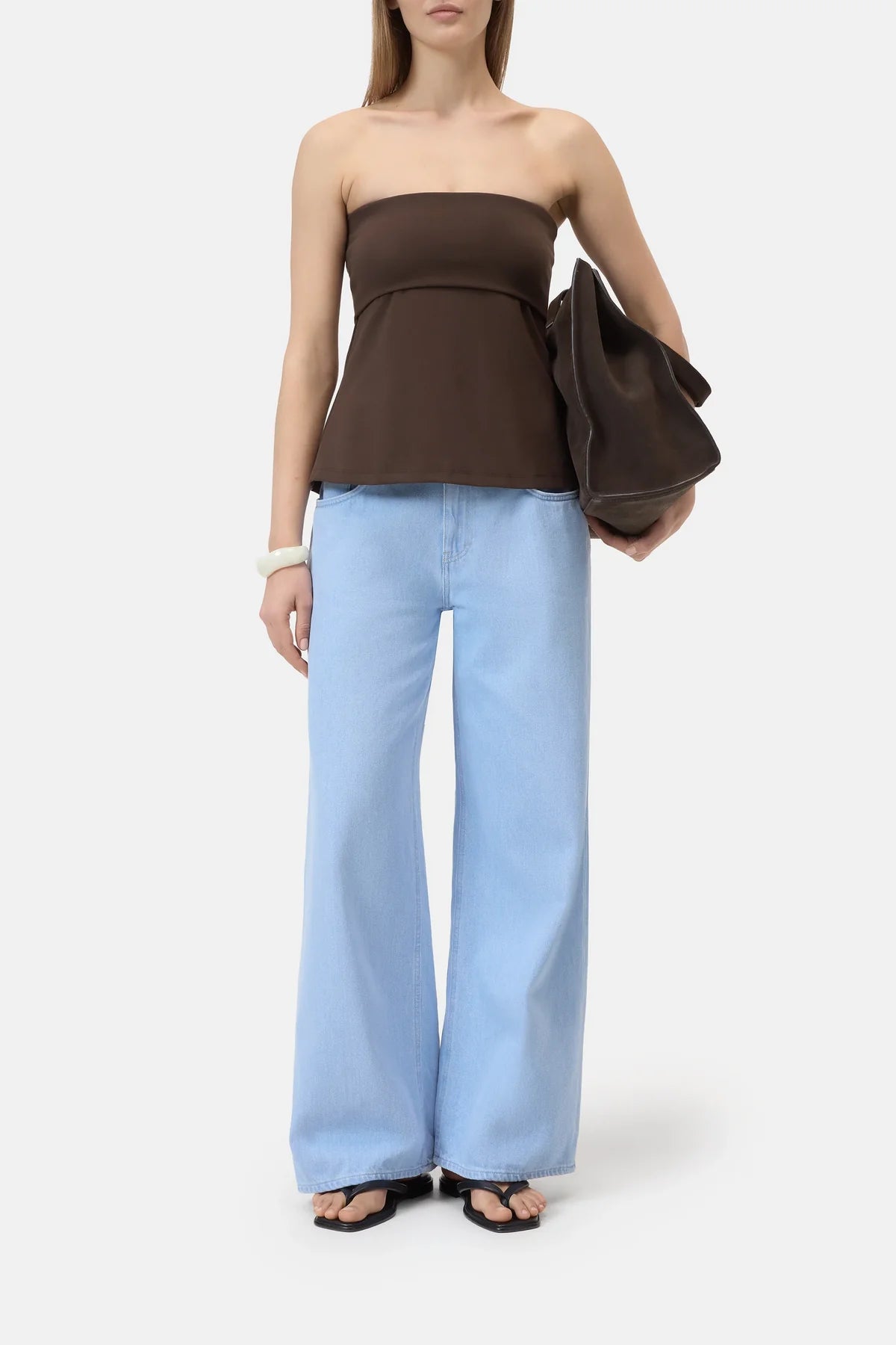 Closed Women's Peplon Top – Maple Brown Lavender