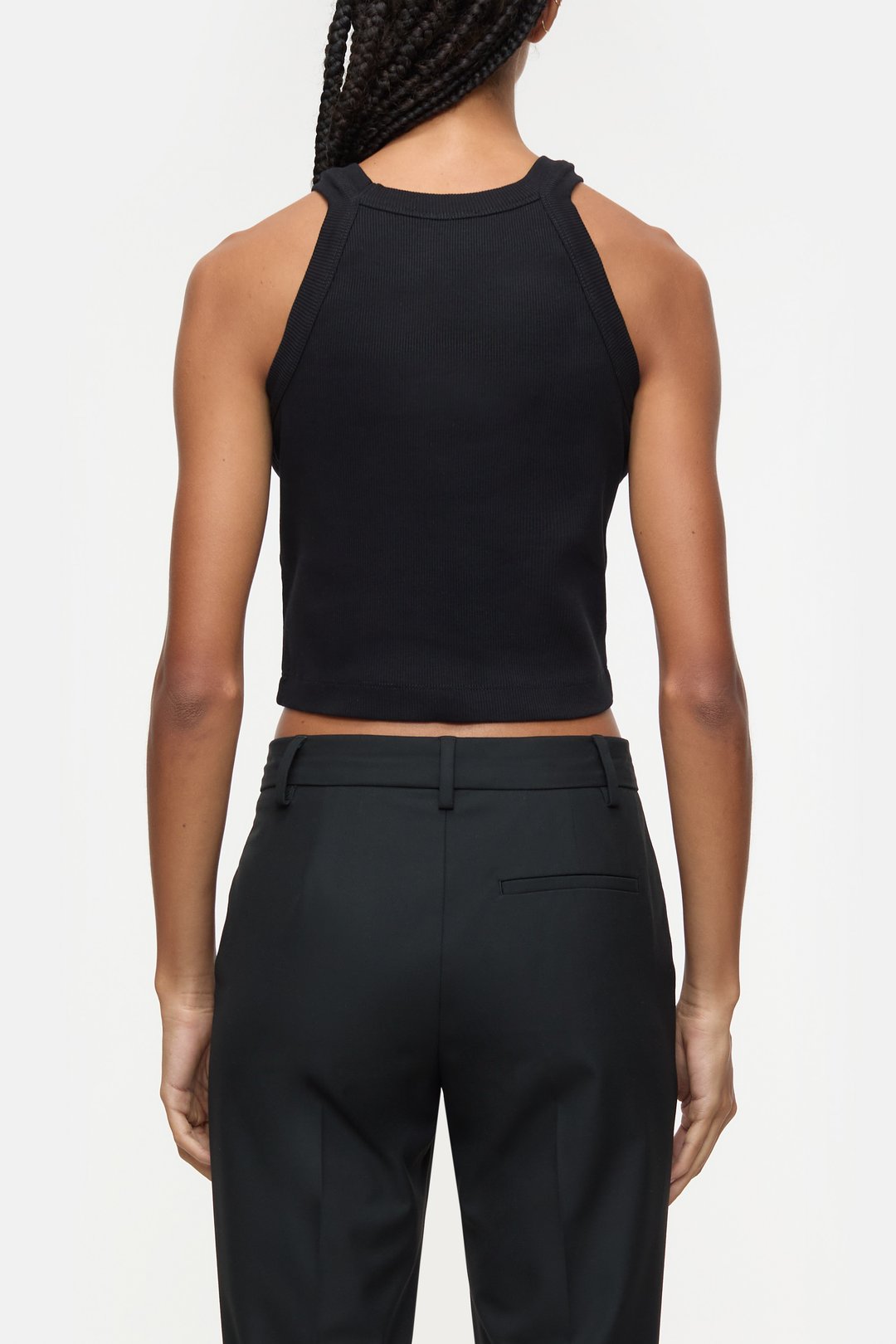 Cropped Racer Top - Black - DUNE + SALT