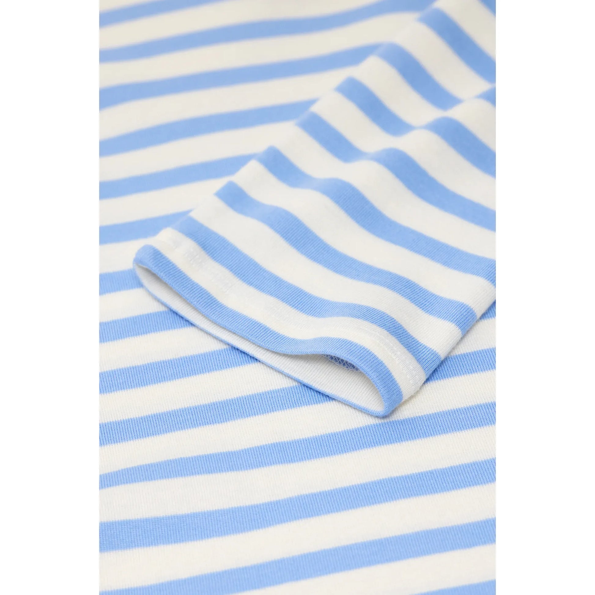 Basic Cotton-Blend Longsleeve - Sky Blue Stripe - DUNE + SALT